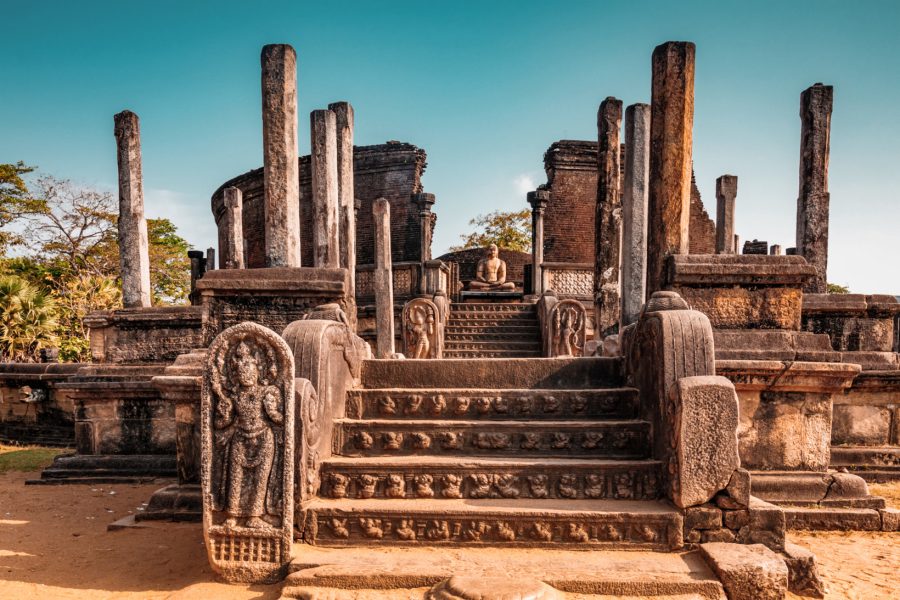 The sacred Quadrangle at Polonnaruwa